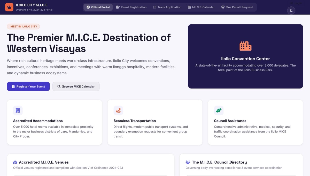 Iloilo City M.I.C.E. portal